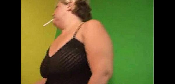  Busty fat woman sucking husband dick